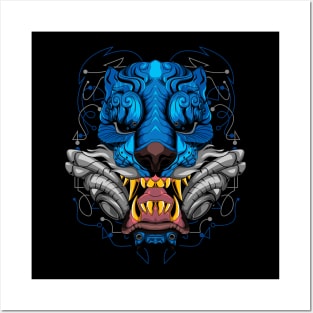 tiger head Posters and Art